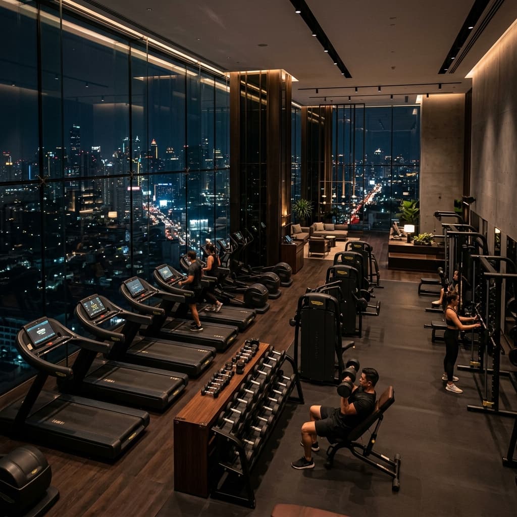 GER Commercial Gym Power Rack Setup